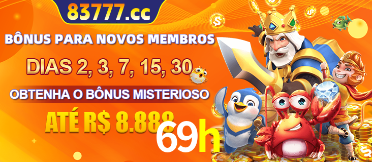 Anúncio dos benefícios para Membro VIP Sênior na plataforma 69h, incluindo bônus promocionais, semanais e mensais, ilustrado com o personagem Fortune Tiger.