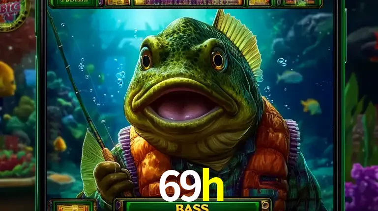 Personagem de peixe pescador do popular jogo de slot com tema de pescaria, uma das emocionantes opções de caça-níqueis para jogar e ganhar no cassino 69h.